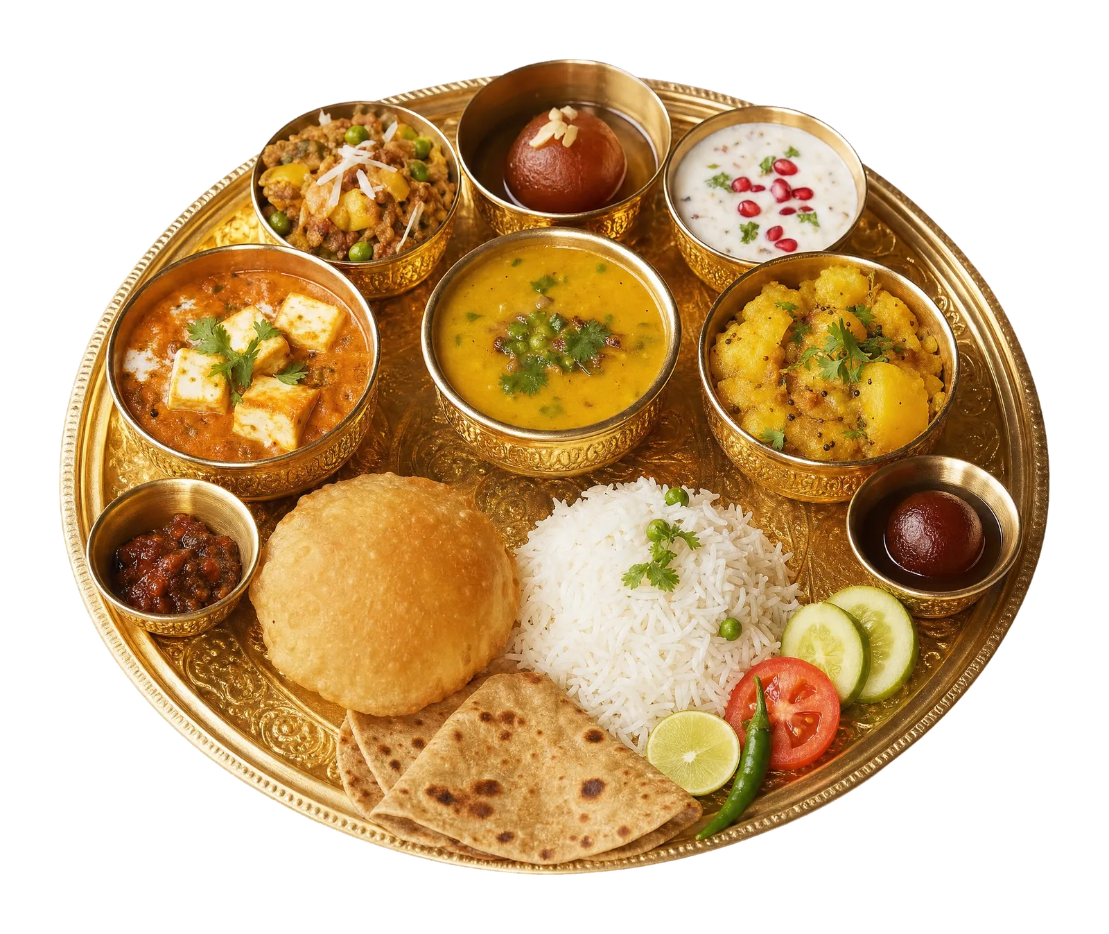 Grand wedding thali