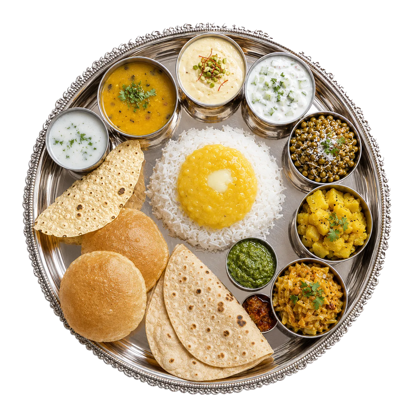 Traditional Maharashtrian thali